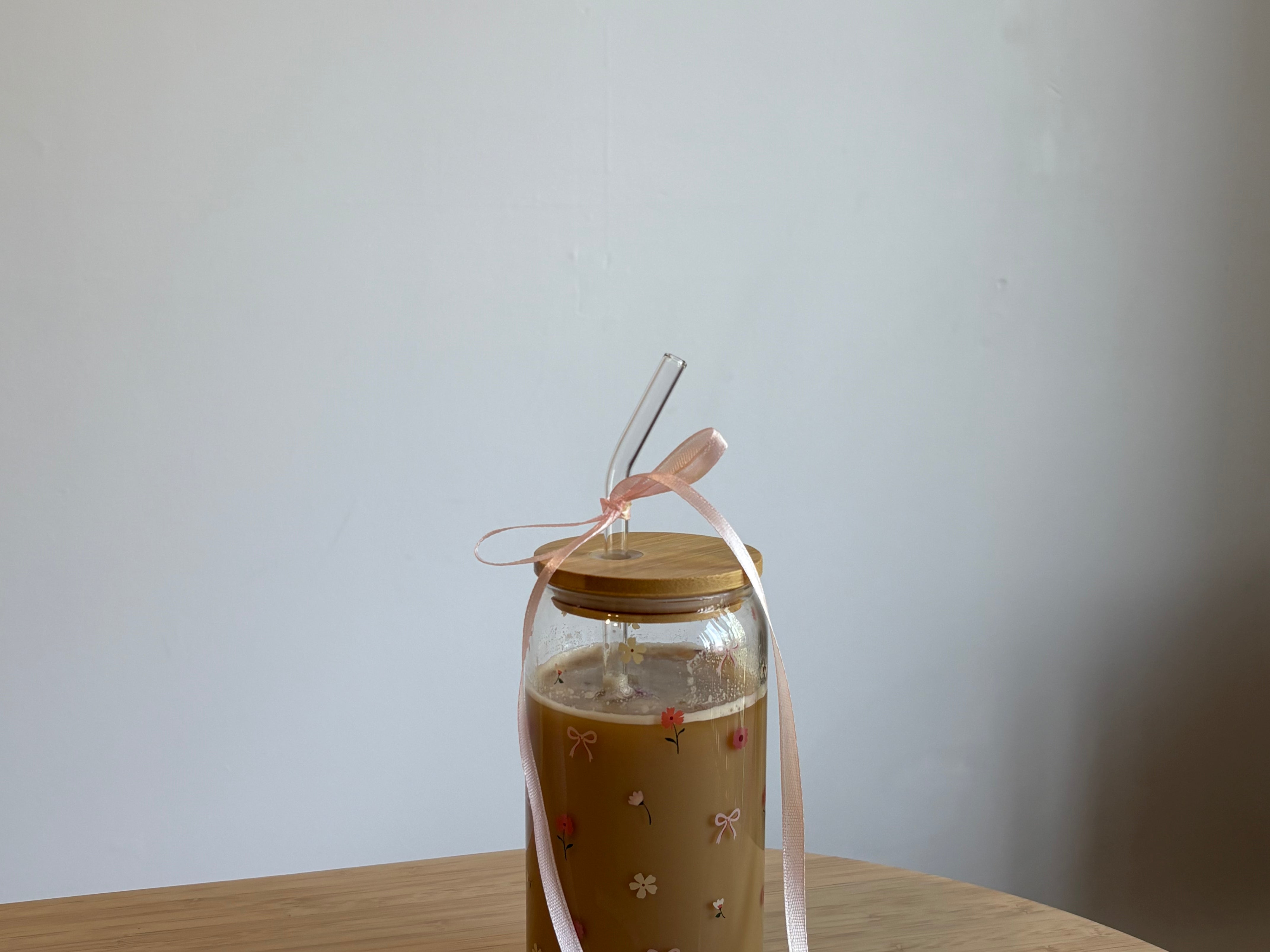 Tumbler en verre Fleurs & boucles