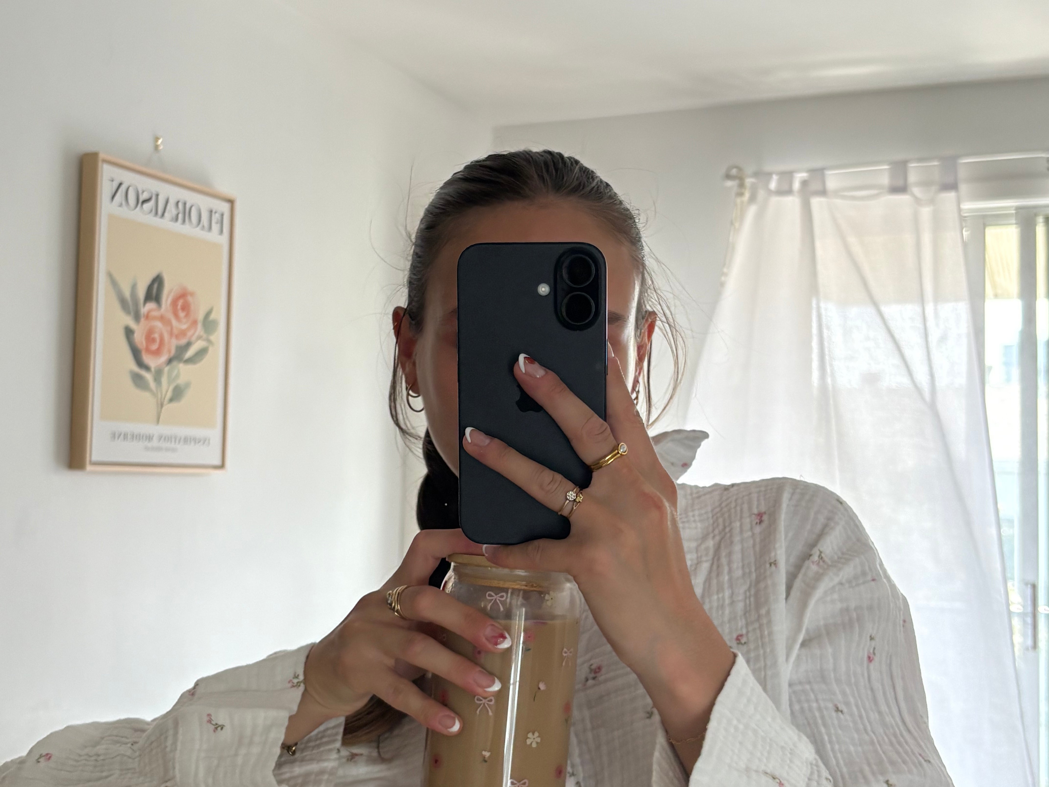 Tumbler en verre Fleurs & boucles