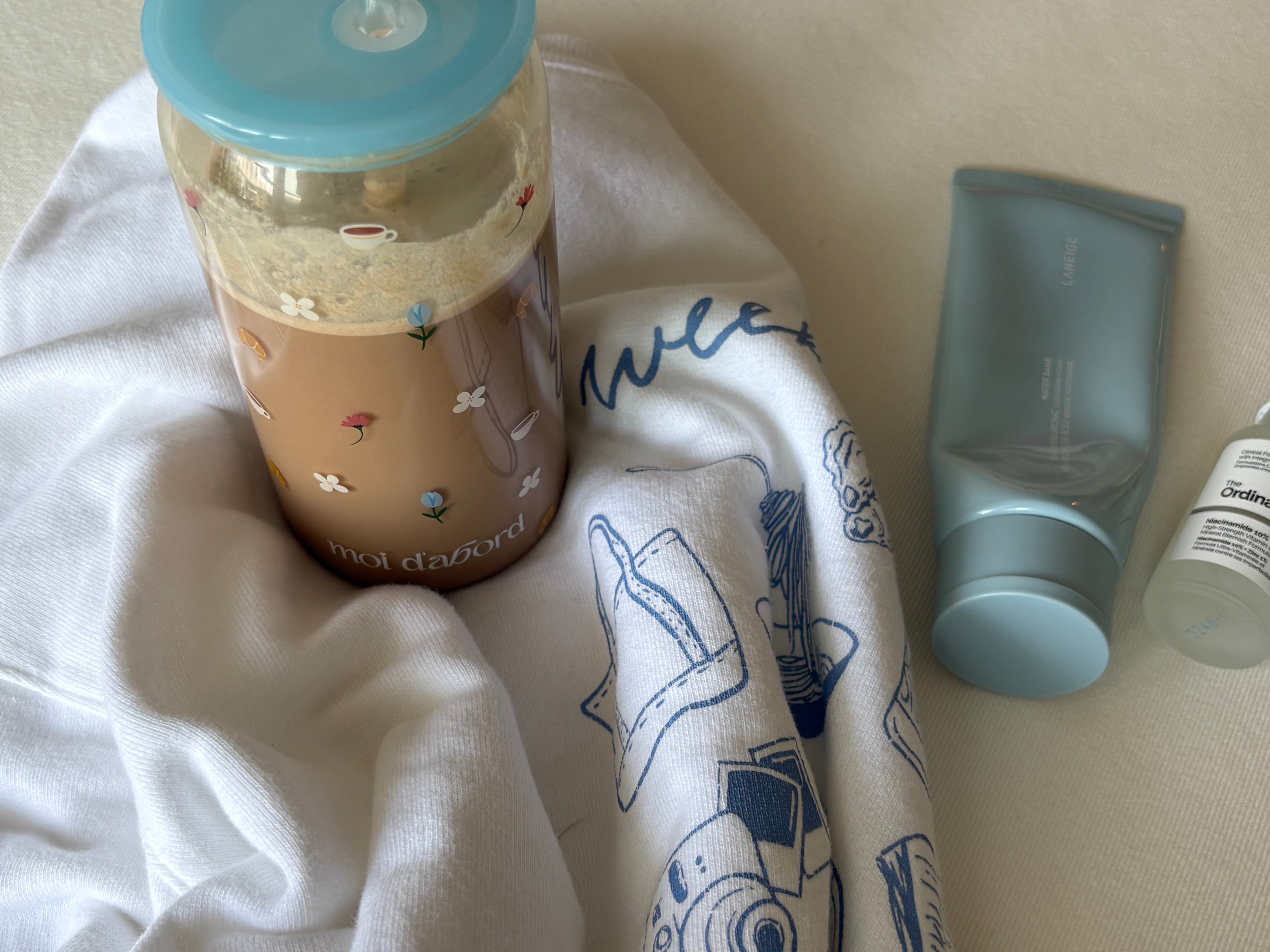 Couvercle bleu pâle pour tumbler