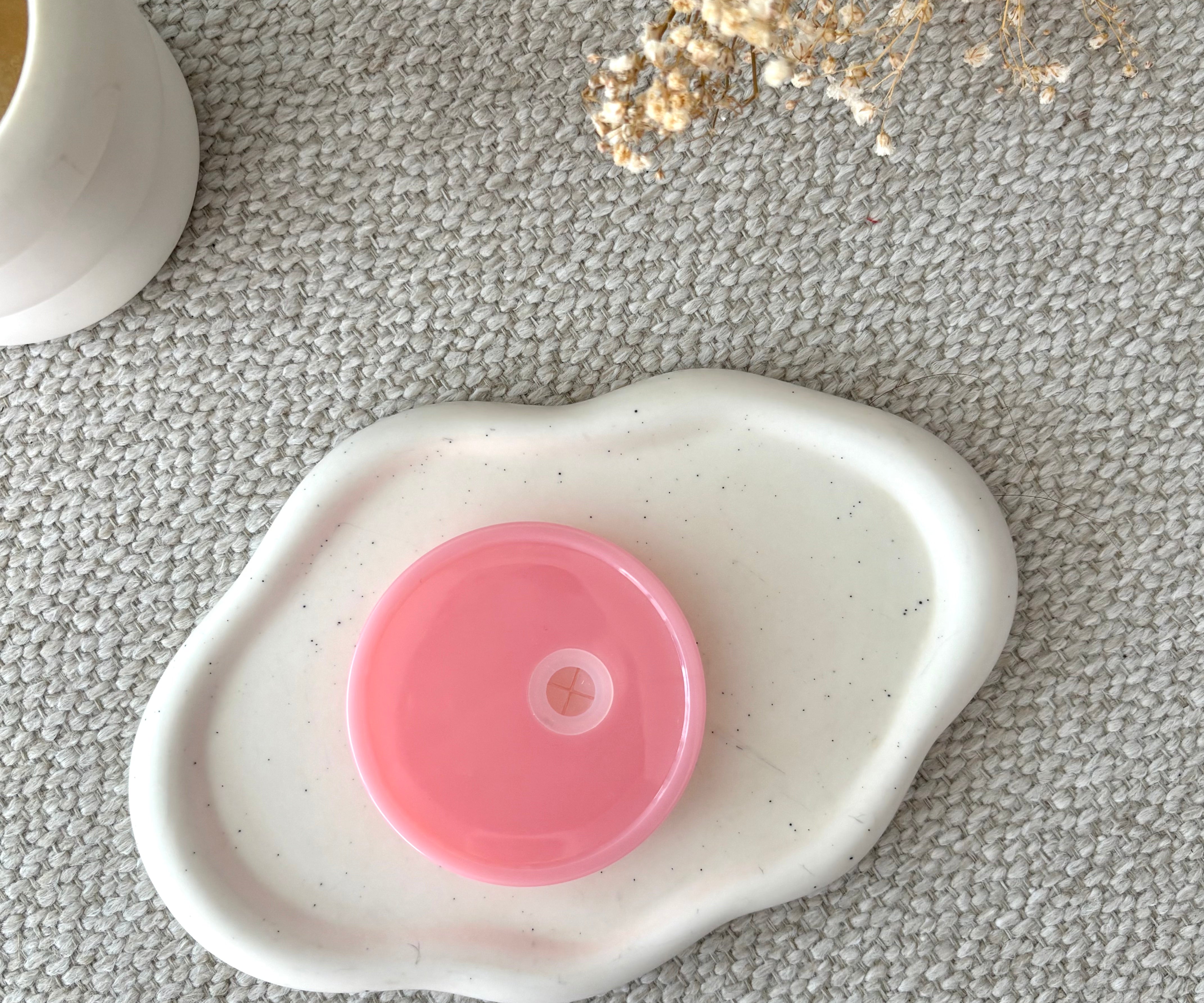 Couvercle rose pour tumbler