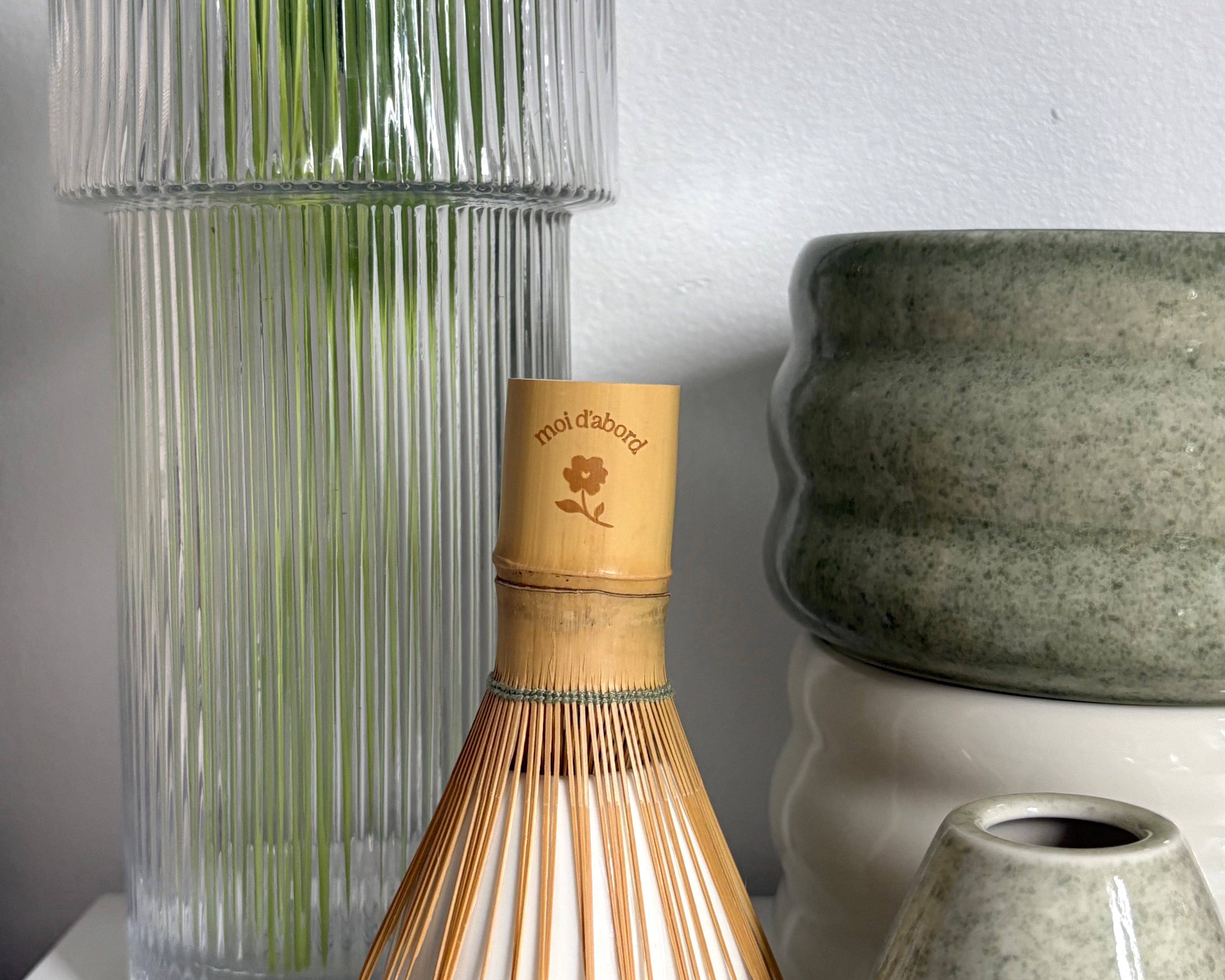 Fouet à matcha en bambou