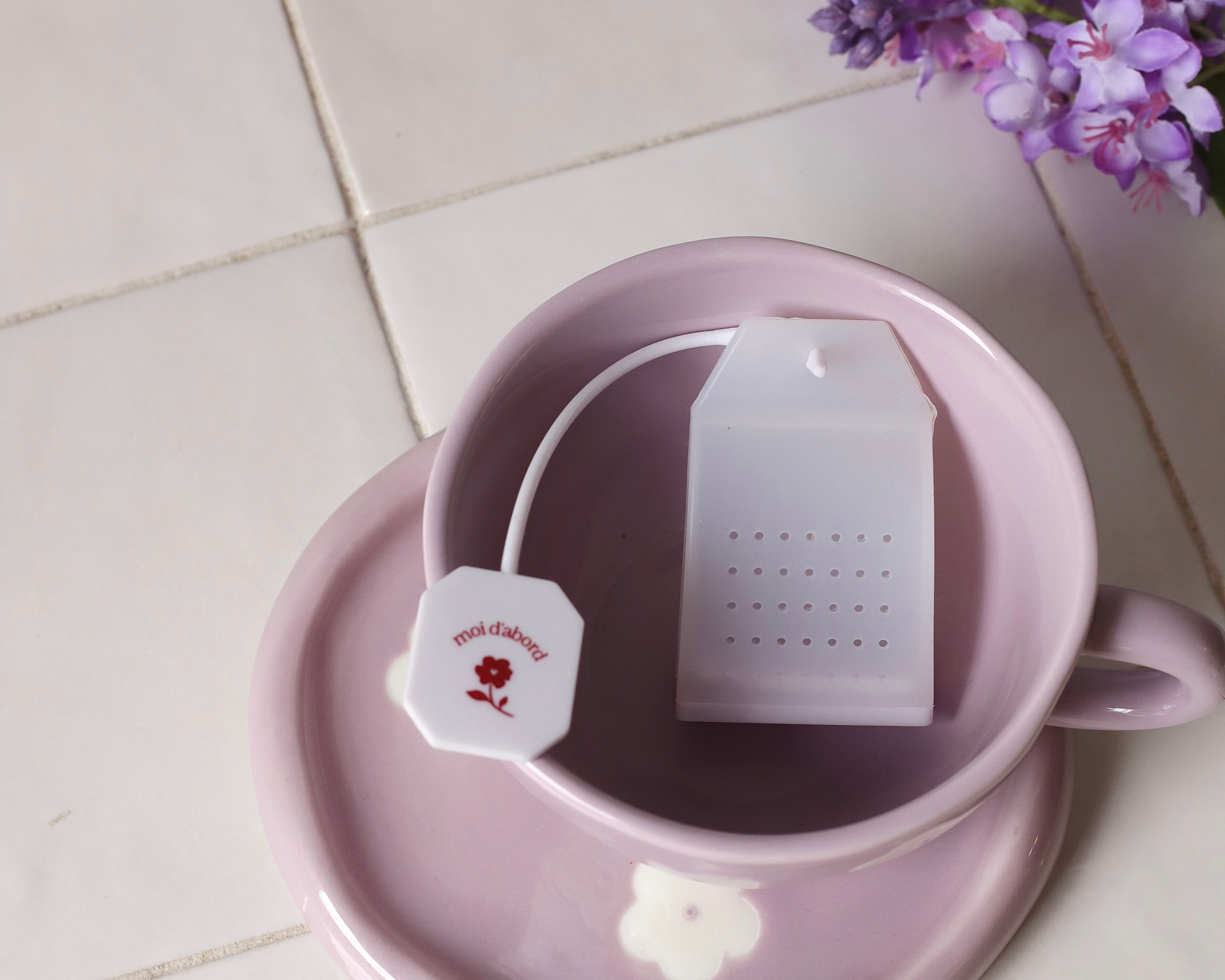 Infuseur en silicone Moi d'abord - lilas