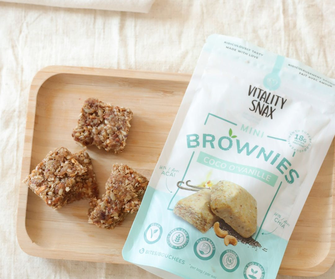 Mini brownies à la vanille végétaliens - VitalitySnax