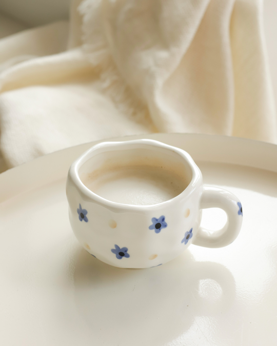 Tasse - Fleur bleu main image 1