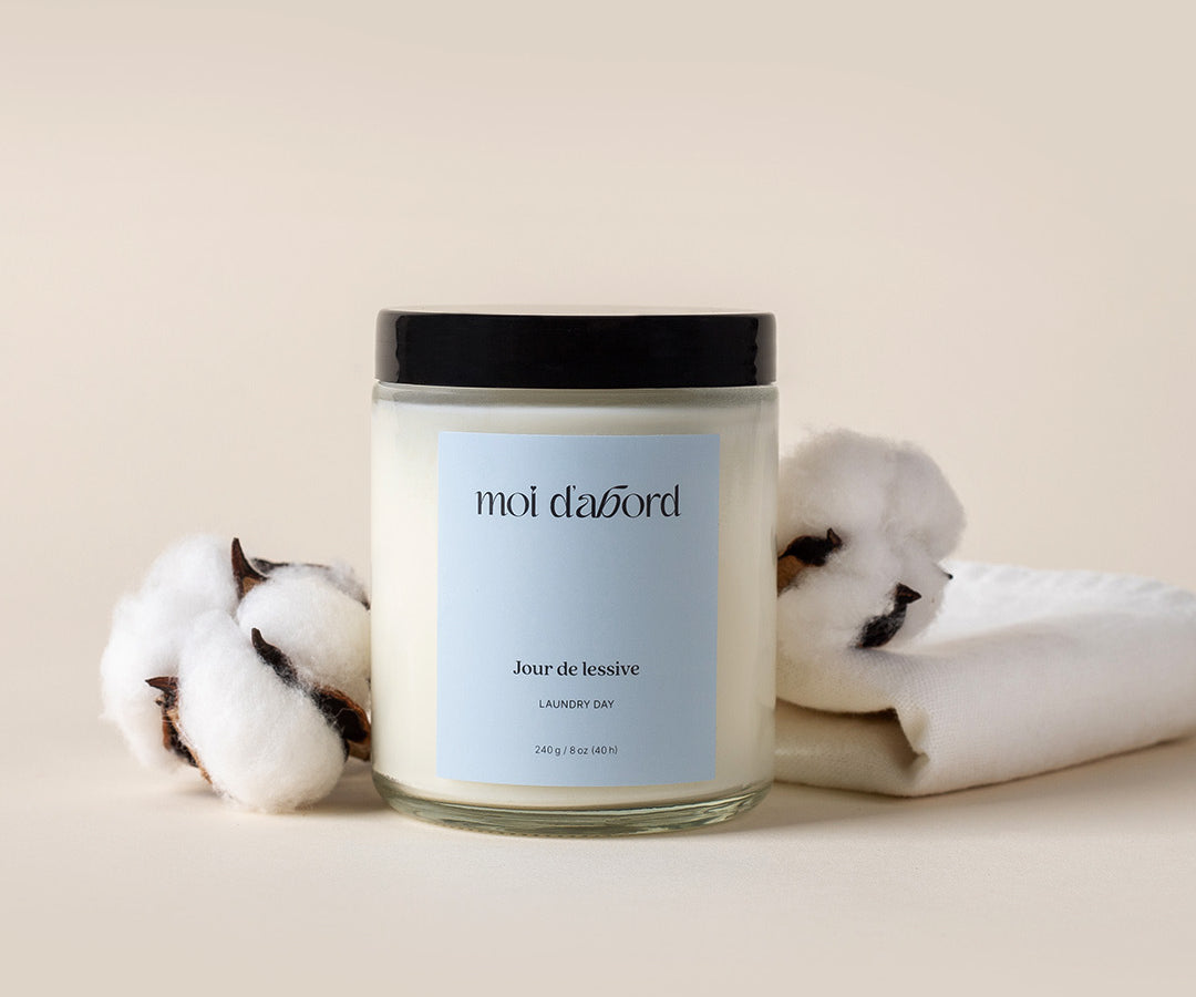Bougie de soja québécoise - Jour de lessive Moi d'abord