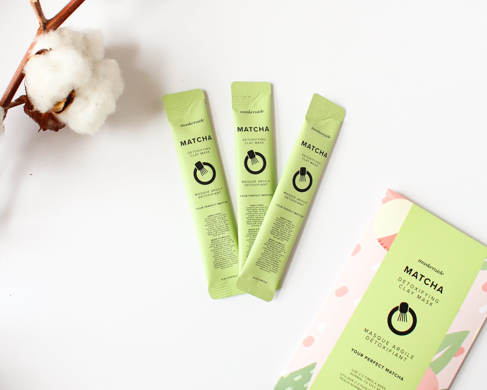 Masque détoxifiant à l'argile et au thé vert matcha - Maskeraide