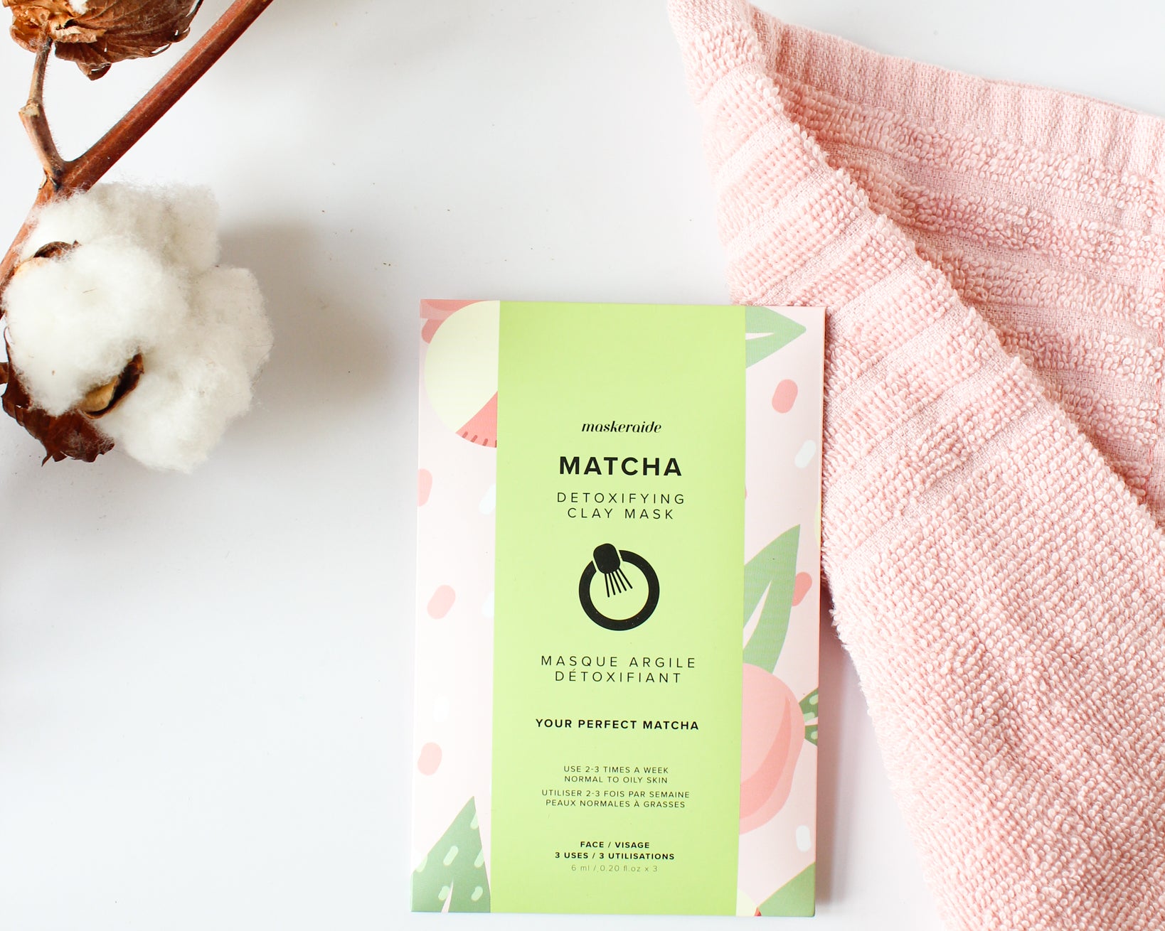 Masque détoxifiant à l'argile et au thé vert matcha - Maskeraide